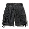 Men's Camouflage Multi Bag Work Pants Summer Pure Cotton Loose Outdoor Wear-resistant Multi Bag Casual Five Quarter Pants