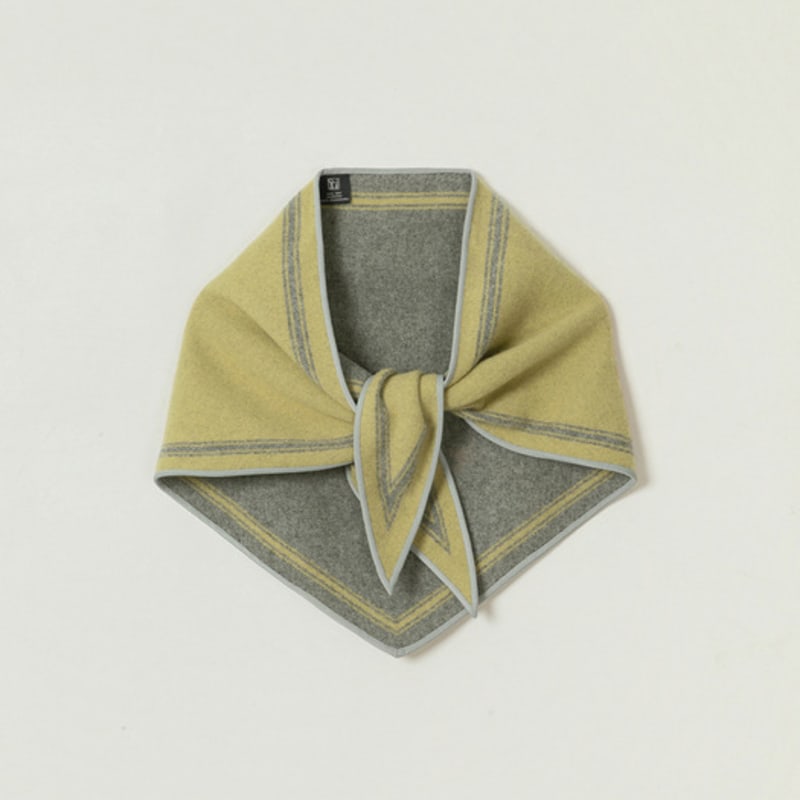 

SAGEMENT EDAN COLOR SCHEME wool MUFFLER_YELLOW-GRAY Yellow-Gray_One