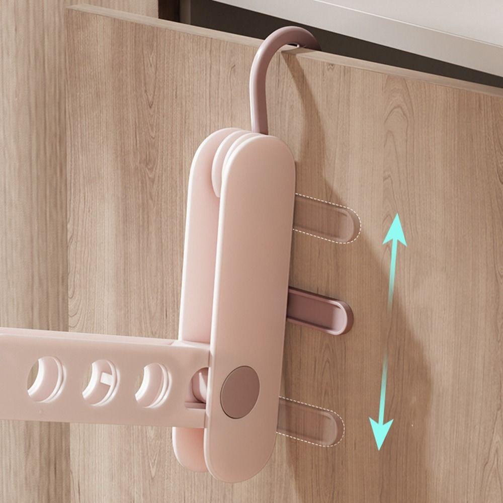 2Pcs Plastic Folding Clothes Hanger Rack 7 Holes Clothes Drying Rack  Hotels