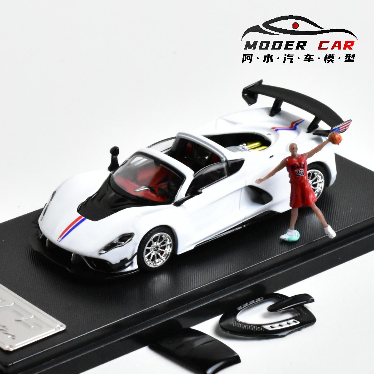 RM 1:64 Collectible Hennessey Venom F5 Souvenir Diecast Model Car белый