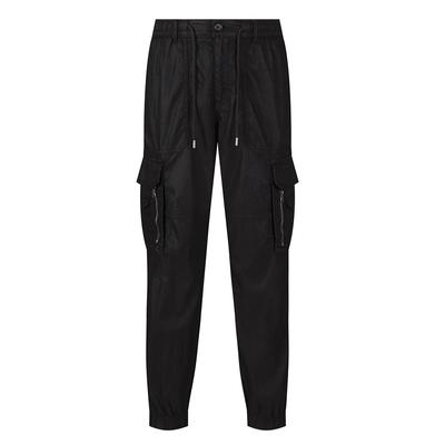 BUCKAROO Tencel Cargo Elastic Banded Jogger Pants Black