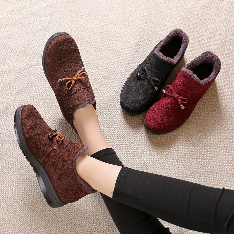 Beijing Cloth Shoes Winter Old Woman Cotton Shoes Warm Old Lady Old Shoes Piled Thickened Cotton Shoes