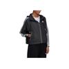 Adidas BSC Striped Zip Pocket Detail Drawstring Hooded Jacket Women Jacket Black H55345