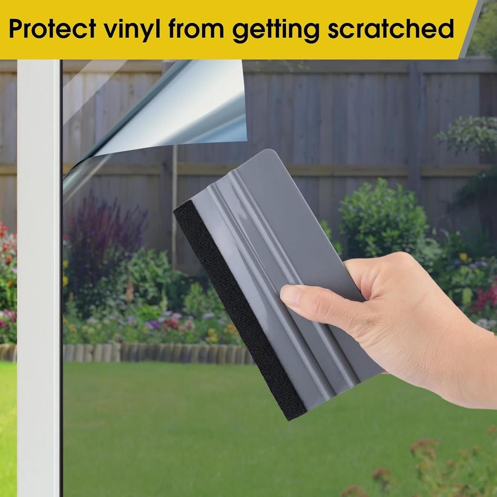 HIDBEA Window Felt Squeegee Tool, Vinyl Scraper for Window Privacy Film, Wallpaper and Car Glass, Tint Squeegee Installation Tool Protection