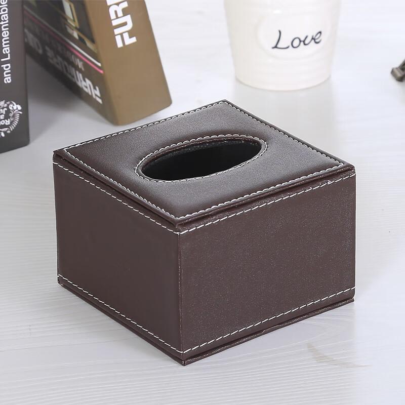 Leather Wooden Hotel Tissue Box