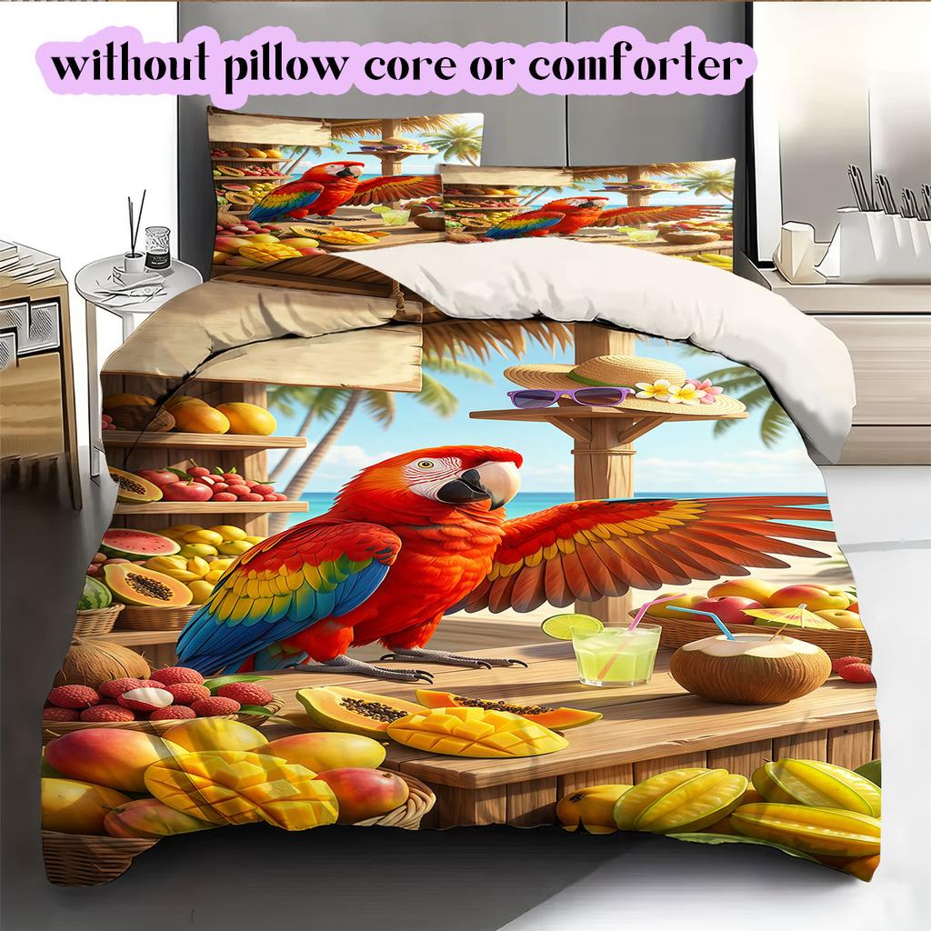 Animal Beach Vacation Pattern Bedding,Quilt Set Quilt Cover Pillowcase Home Birthday Gift (1*duvet cover+2*pillowcase,without core)