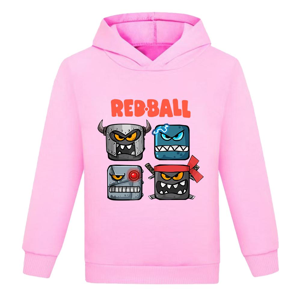 Hot Sale Kids Sweatshirts Red Ball 4 Print Cartoon Children Hoodies Fashion Baby Pullover Casual Outwear Tops Girls Boys Clothes