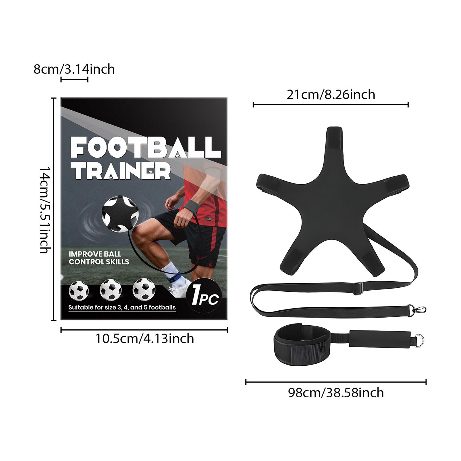 2PCS Football Trainer, Soccer Juggling Trainer, Adjustable Wrist Strap Auto Rebound Football Training Tool, Improve