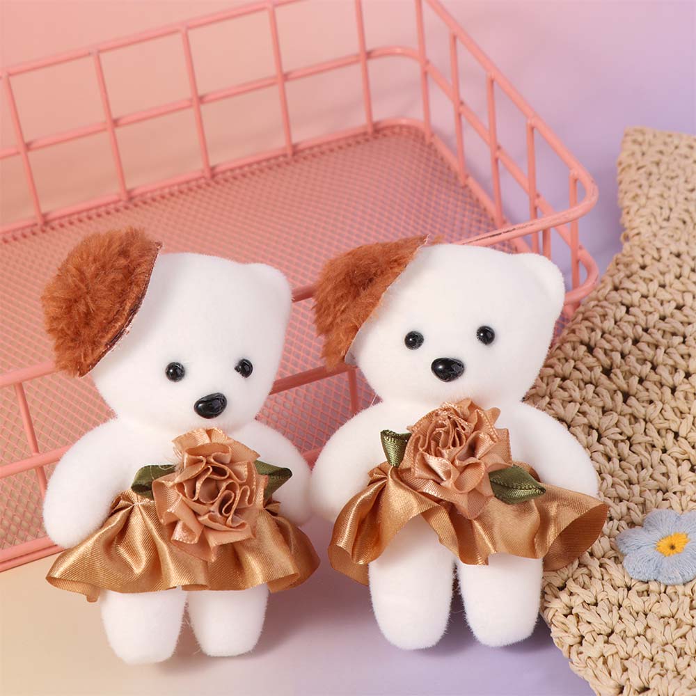 10pcs/set Foam Bear Bear Plush Foam Toys Plush Doll Cartoon Mini Bear Flower Bouquet 11cm Plush Animal Cartoon Bouquet Doll
