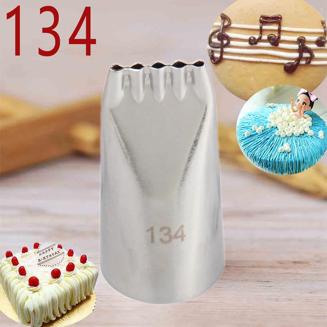 

BCMJHWT #134 Cake Piping Nozzle Decorating Mouth For Fur Hair Grass Icing Nozzles Seamless Icing Tips Tube Pastry Tools