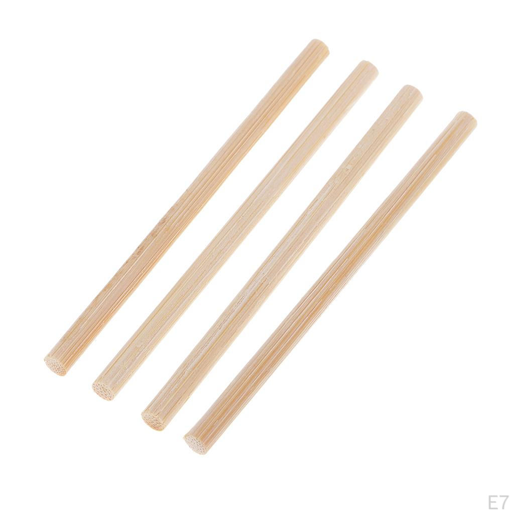 Bacchette di Bambù Legno Rotonde Non Finiture Aste di Legno per Artigianato Modellismo Giocattoli Educativi per Bambini