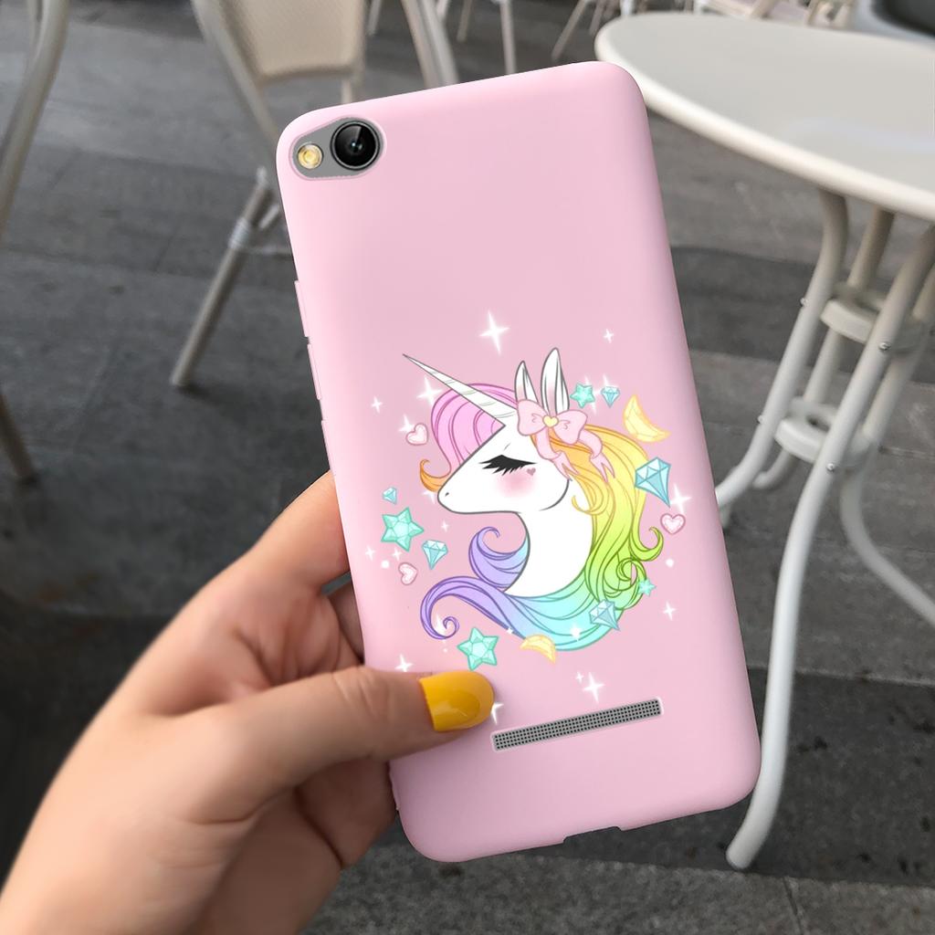 Phone Case For Xiaomi Redmi 4A 5A 6A 7A Case Lovely Cartoon Silicone Cover Candy Color Soft Funda For Redmi 4a 5 a 6a 7a Coque