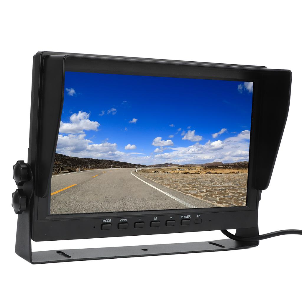 10.1in Rear View Camera Monitor TFT LCD Screen with Sun Visor Universal for Car Truck RV Mini Van