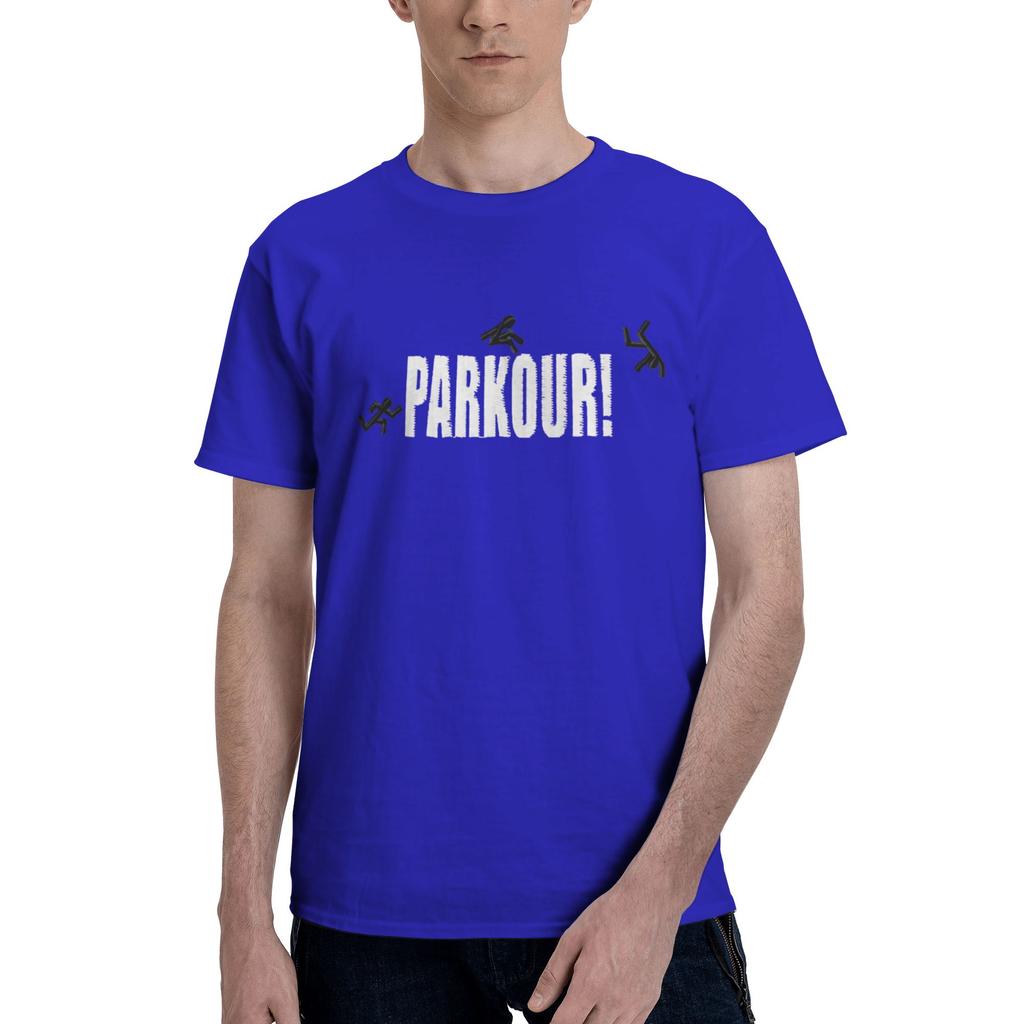Parkour Men T Shirt Parkour Creative Tees Short Sleeve Crew Neck 100 Cotton Unique Clothing TShirt