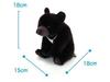 Carolata Asiatic Black Bear Plush Toy (Soft and Realistic) Bear Stuffed Animal (Doll Mascot) Birthday Gift (Twice Tested) Animal Toy/Christmas Gift