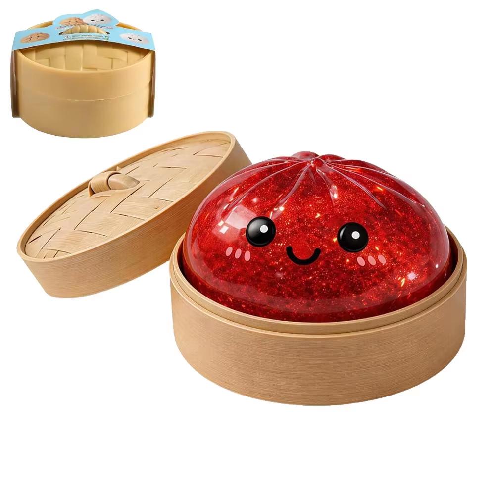 Glitter Dumpling Squishy with Box Dumplings Sensory Squeeze Toy for Stress Relief ASMR Children Adult Birthday Gifts Party Favor