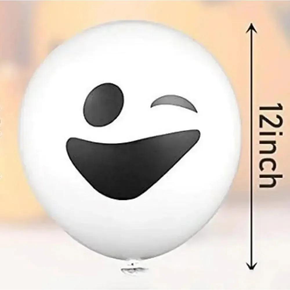 24pcs Halloween Balloon All Saints' Day Ghost Face Theme Pumpkin Skeleton 12 Inch Latex Balloon Ghost Festival Decoration Layout