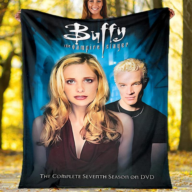 Buffy the Vampire Slayer printed throw blanket—lightweight,soft,warm;versatile blanket for all seasons—perfect as &air-conditioning throw,nap blanket