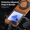 For Samsung Galaxy Z Flip7 FE 5G/Z Flip6 5G Case with Ring Kickstand Magnetic Case PU Leather Back Cover