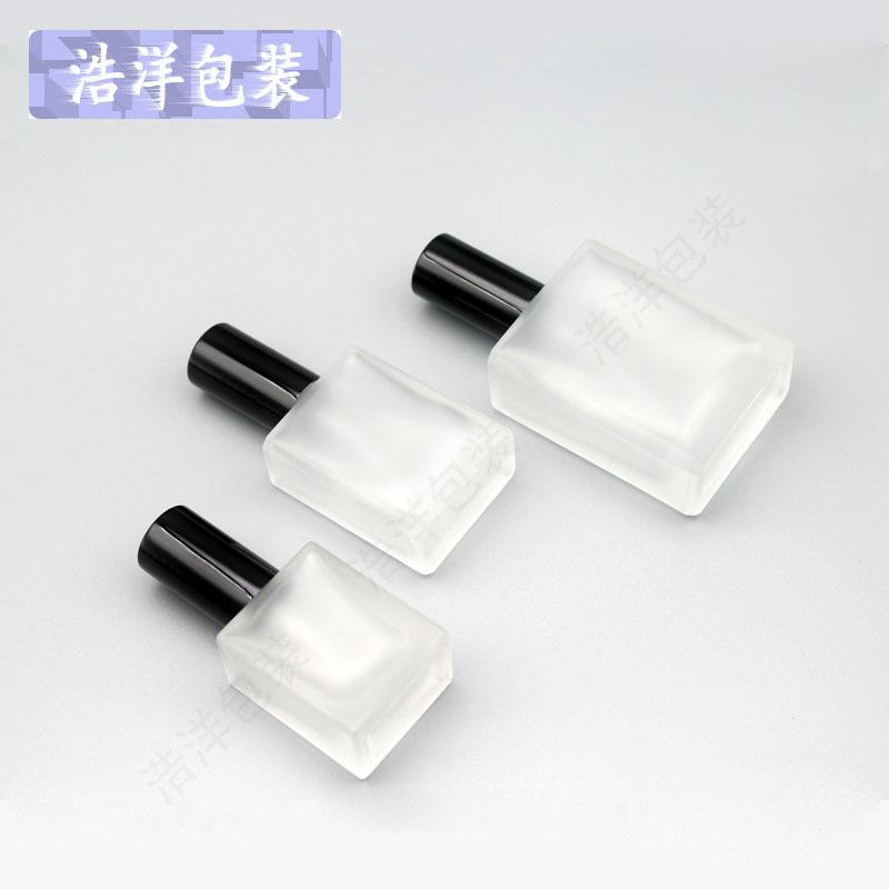 10/15/30ml Flat Square Frosted Glass Perfume Spray, Premium Refillable Travel Atomizer, Viral Essential