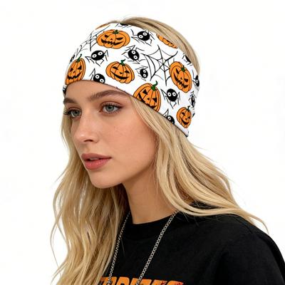 Bohemian Elastic Hair Bands, Soft Breathable Wide Edge Headwear for Women & Girls