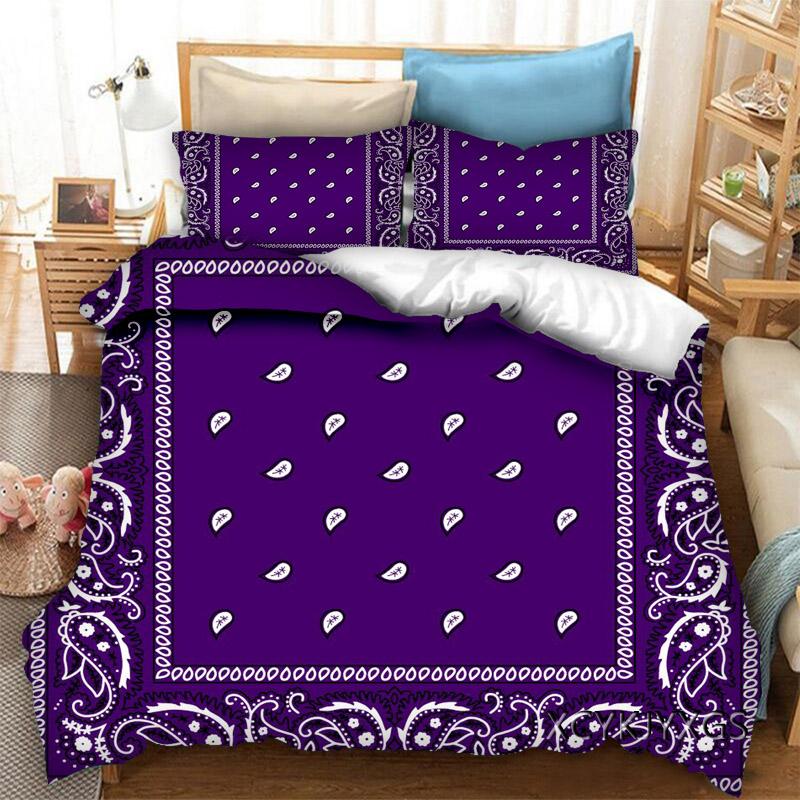 Luxury 3D Paisley Print Bandana Duvet Cover Queen And King Size Kids Bedding Sets Home Living 3 Piece Set With 2 Pillowcases