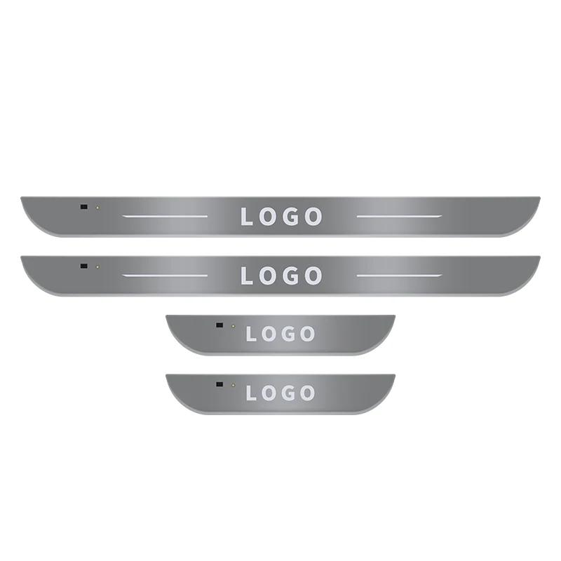 New style Car Door illuminated Sill light Logo Projector Lamp USB Power Wireless LED RGB Welcome Car Scuff Plate Pedal Light