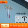 Adesivo de Carro Tesla Metal para Tesla Model 3 Mode Y Tampa do Emblema do Logo do Capô Dianteiro do Carro Adesivo de Estilo Emblema do Porta-malas Traseiro Acc