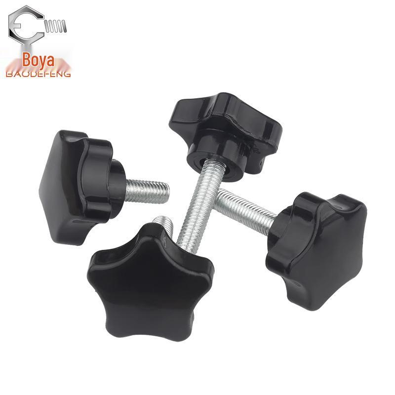 Plum Blossom Bakelite Star-Shaped Hand-Tightening Screw with Handle (M6/M8/M10)