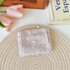 Multifunctional Document Card Bag Key Coin Purse for Women Cartoon Floral Bow Print Coin Purse Cute Storage Bag Purse