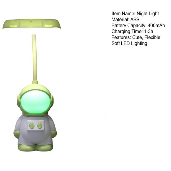 Astronauten Schreibtischlampe für Kinder Neuheit Raumfahrer LED Nachtlicht mit 7 Farben Kinderzimmer Nachttischlampe mit flexiblem Schwanenhals für Wohnzimmer Schlafzimmer