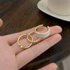 3 unids/set de anillos de Metal redondos de esmalte blanco bohemio, conjuntos de anillos ajustables abiertos con giro geométrico para mujeres y niñas, joyería de boda