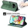 DIERFENG DF-03 For Google Pixel 9a Leather Case Lines Imprint Wallet Phone Cover