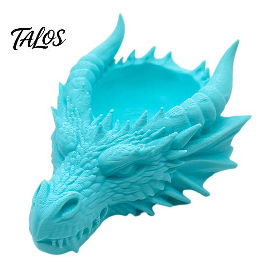 Okkulte Schmuckschale Dunkler Drachenkopf Aufbewahrungsschale, Gotischer Stil 3D-Druck Gussstruktur Schalenorganizer, Fantasy-Ornament, für Schlüssel und Schreibtischdekoration