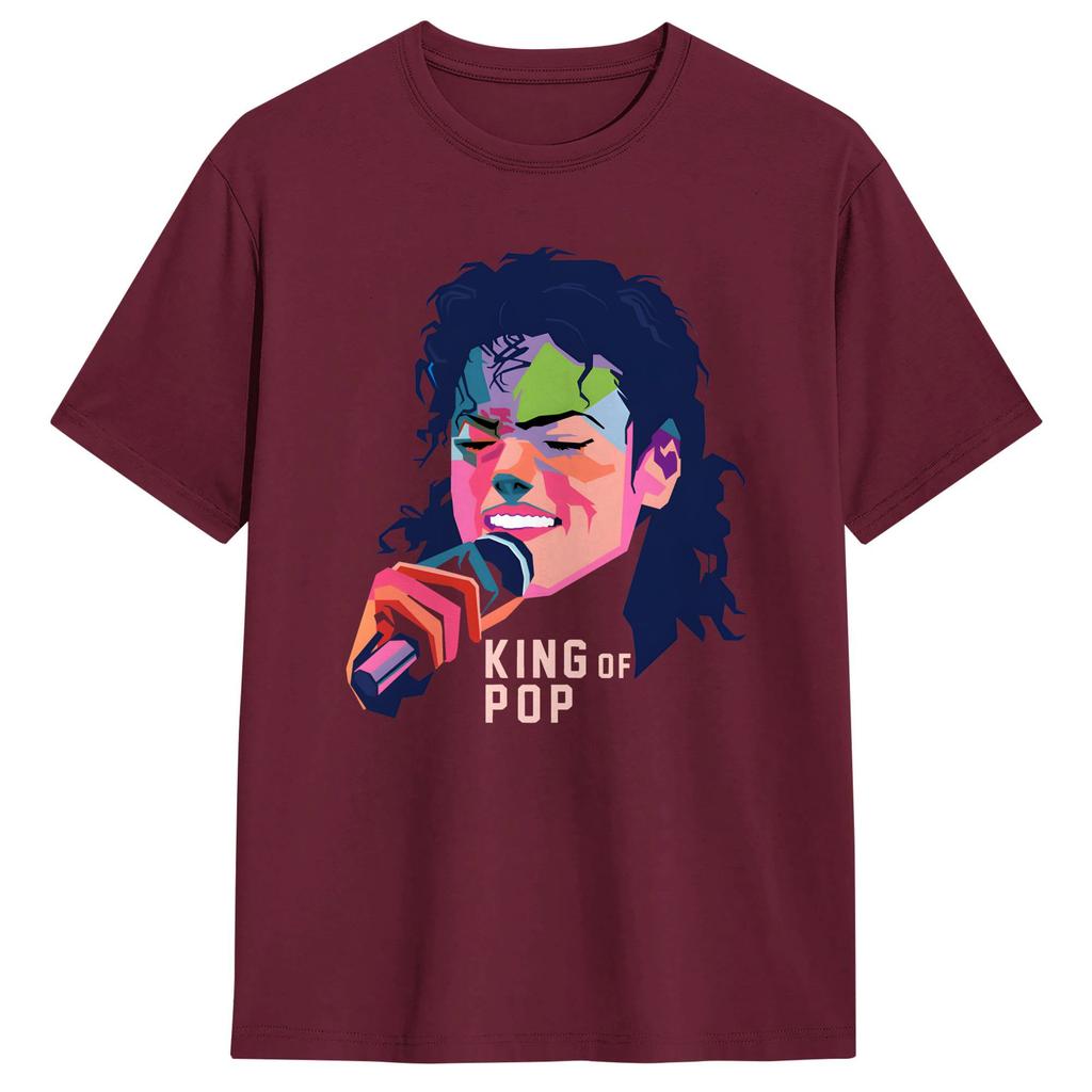 Pop Art Poster of MMichael JJackson TShirt Summer 100 Cotton TShirts For Unisexs Casual Tshirt ShortSleeve Y2K Basic Top Tees