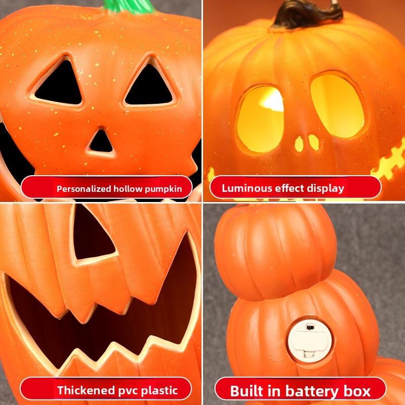 Halloween Pumpkin Decoration Light Creative Glowing Pumpkin Lantern for Home Yard Garden Party Decor