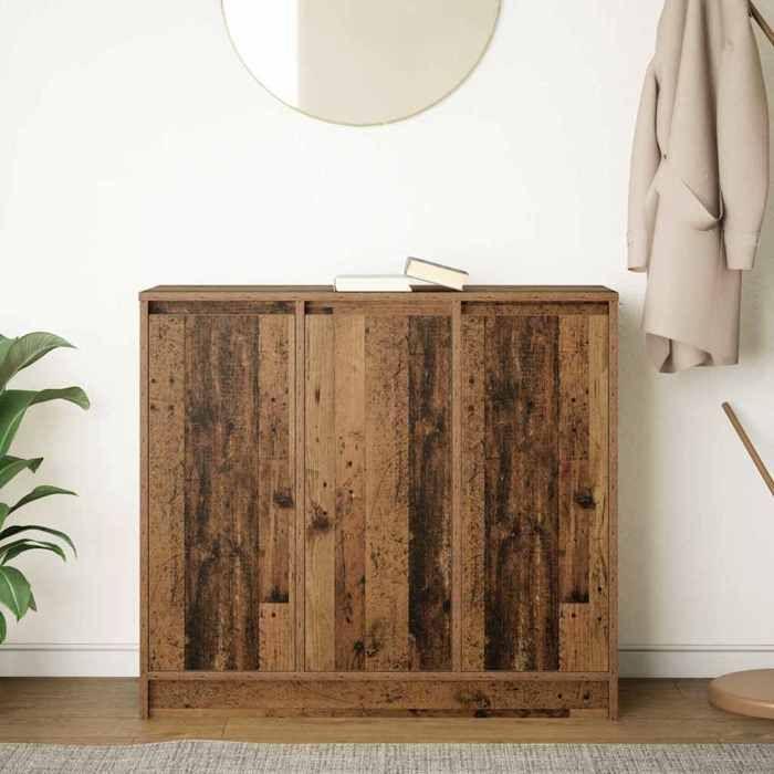 VidaXL Buffet vieux bois 85x34x76 cm bois d'ingénierie, meuble de rangement, meuble de rangement de cuisine, meuble de 861632
