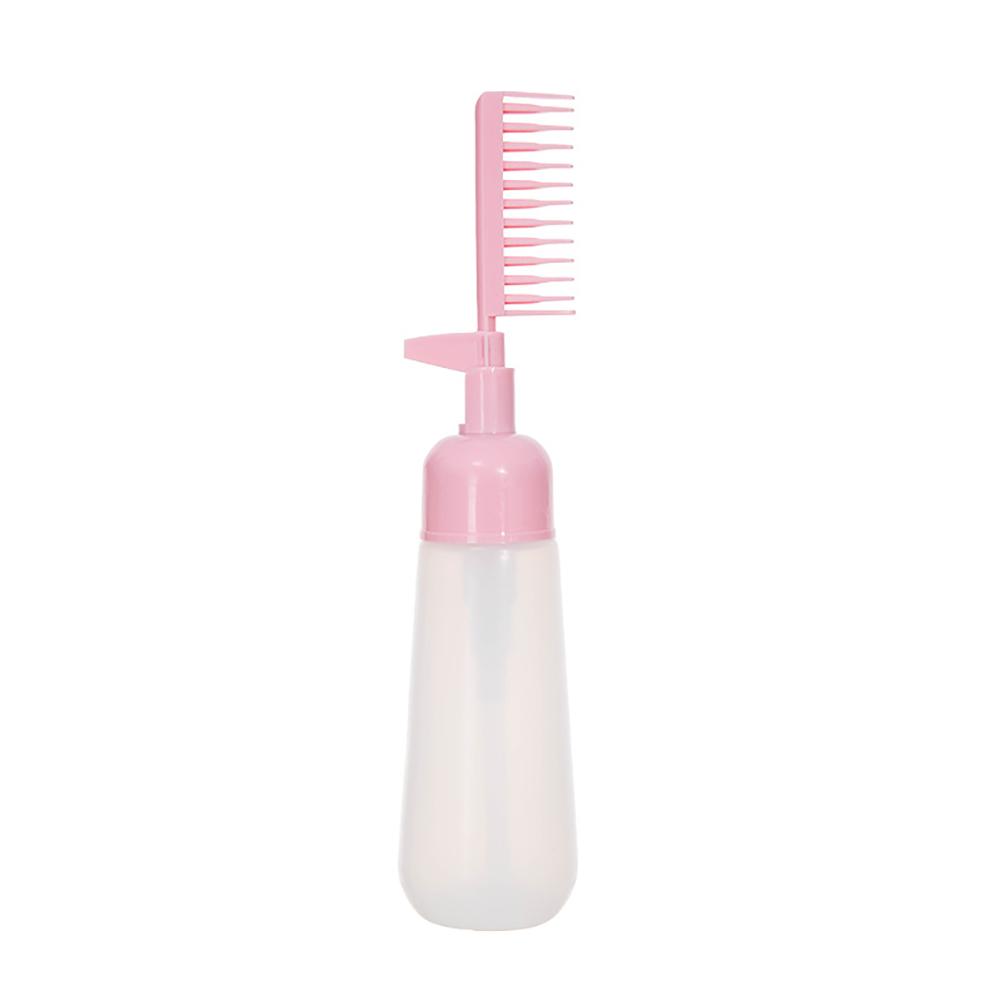 Press Comb Hair Dye Bottle Refillable Hair Root Application Bottle Household Shampoo Hair Coloring Hairdressing Styling Tool