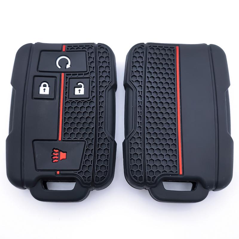 Silicone Car Key Cover Case Fob For Chevrolet Suburban Silverado Gmc Terrain Yukon Tahoe Sierra Smart Auto Accessories Key Ring