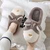Cotton slippers women's autumn and winter indoor cute home plush couple home non-slip external wear warm cotton mop