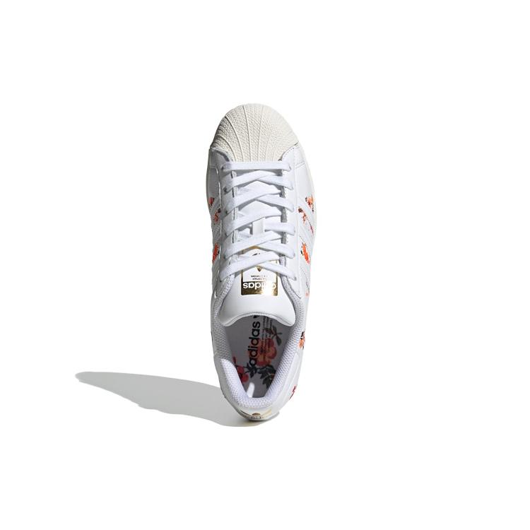 Adidas Womens Superstar 'White Floral' (women's sizes) Cloud White / Cloud White / Skateboard Shoes FY8768