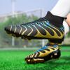Herren High-Top-Fußballschuhe Große Größe Lange Nägel Leder Jungen Fußballschuhe Nageln Anti-Rutsch-Fußballschuhe