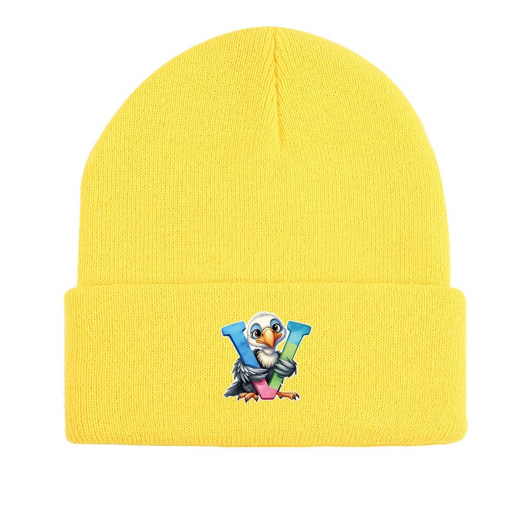 1pc, Alphabet A to Z and Animals Print Knitted Cap Beanie, 260 Knit Hats to Choose, for Men And Women