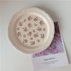 Ceramic Plate French Style Retro Floral Reliefs Food Plate Yogurt Salad Bowl Dessert Plate Dish Dinner Wedding Set Dinner Plates