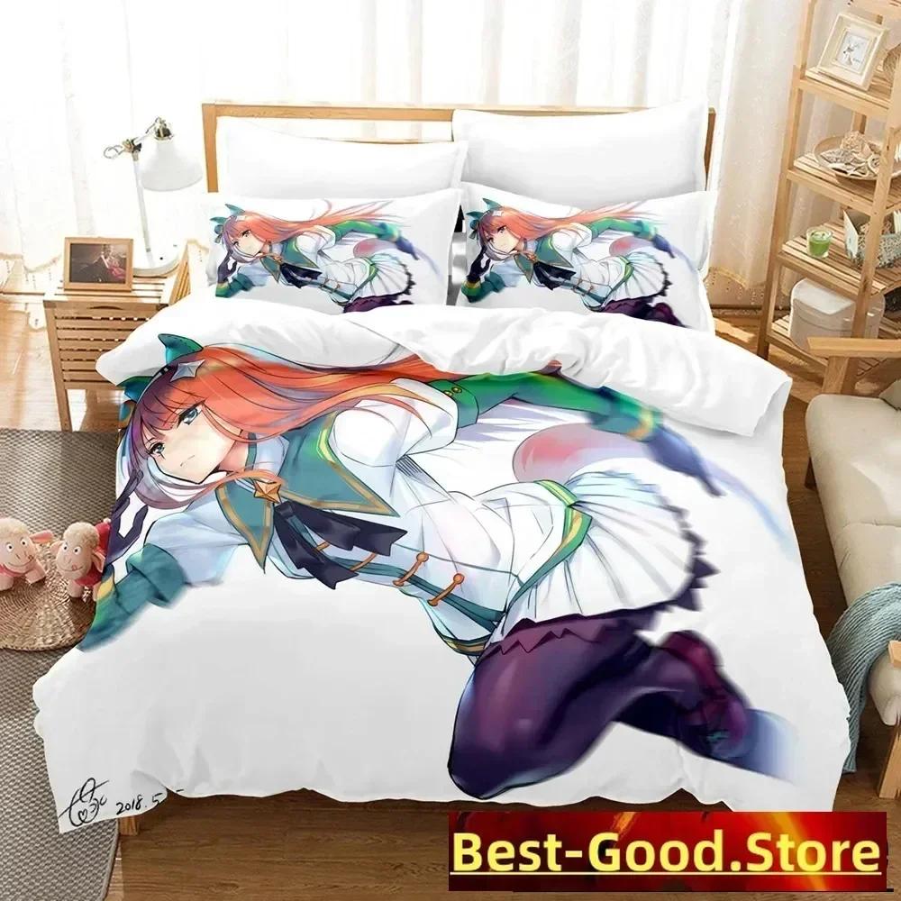 3D Print Anime Pretty Derby Bedding Set Boys Girls Twin Queen Size Duvet Cover Pillowcase Bed Kids Adult Home Textile