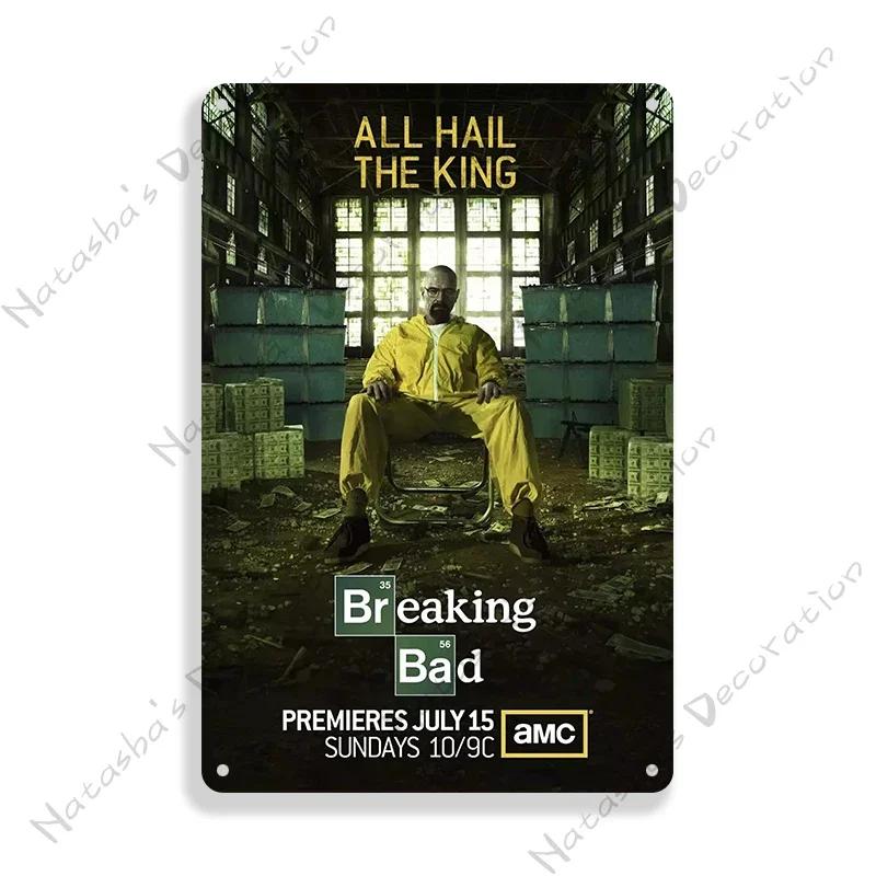 Breaking Bad Klassiker TV-Metallplakette Vintage-Metallposter Bar Club Wanddeko Alter Dekoteller Retro-Metallschilder Wandplatte