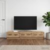 TV Cabinet Artisan Oak Finish 147 x 34.5 x 27 cm Engineered Wood