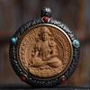 Indian Sandalwood Zodiac Guardian Pendant - Retro Chinese Style Sweater Chain
