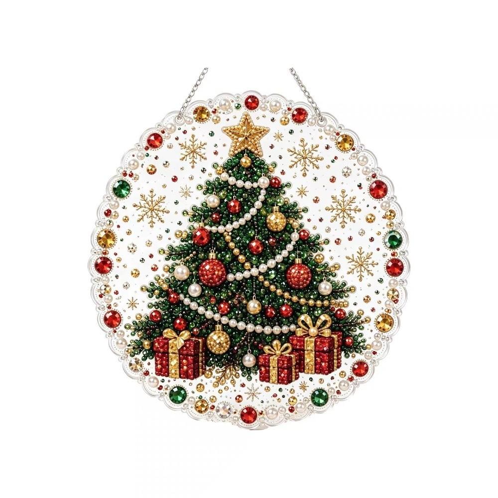 Round Acrylic Christmas  Painting Kit Home Decoration Craft Kit  Home Decor