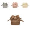 Girls Cartoon Butterfly Knot Pu Children Crossbody Shoulder Bag For Daily Use